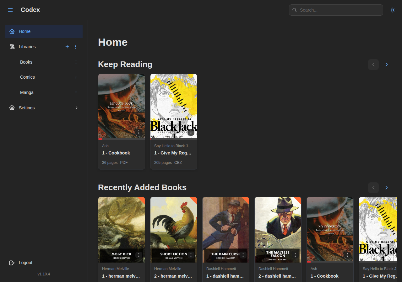 Codex Home Page